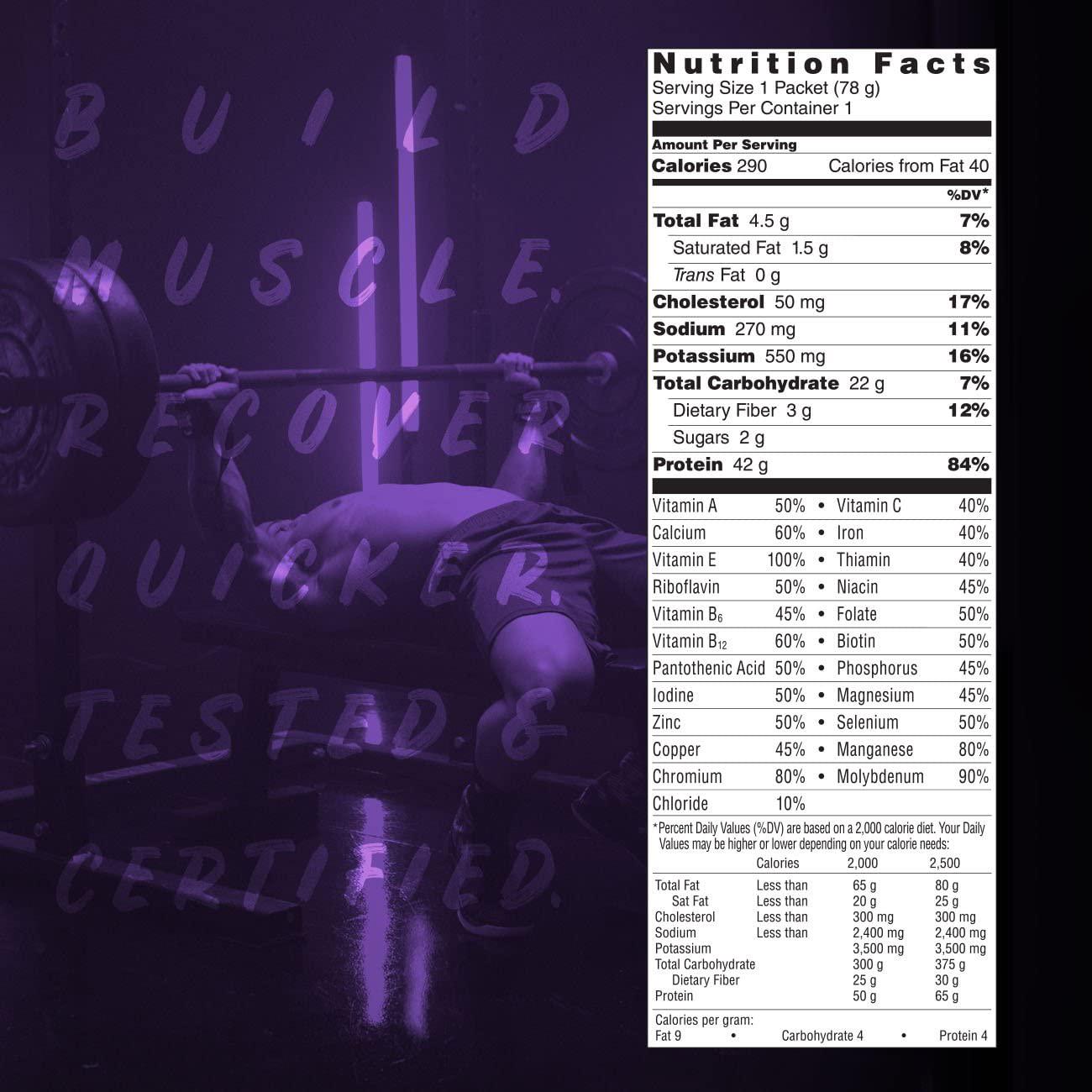 EAS Myoplex Original Protein Shake Mix Packets, Strawberry Cream, 2.7 oz packets, 20 servings