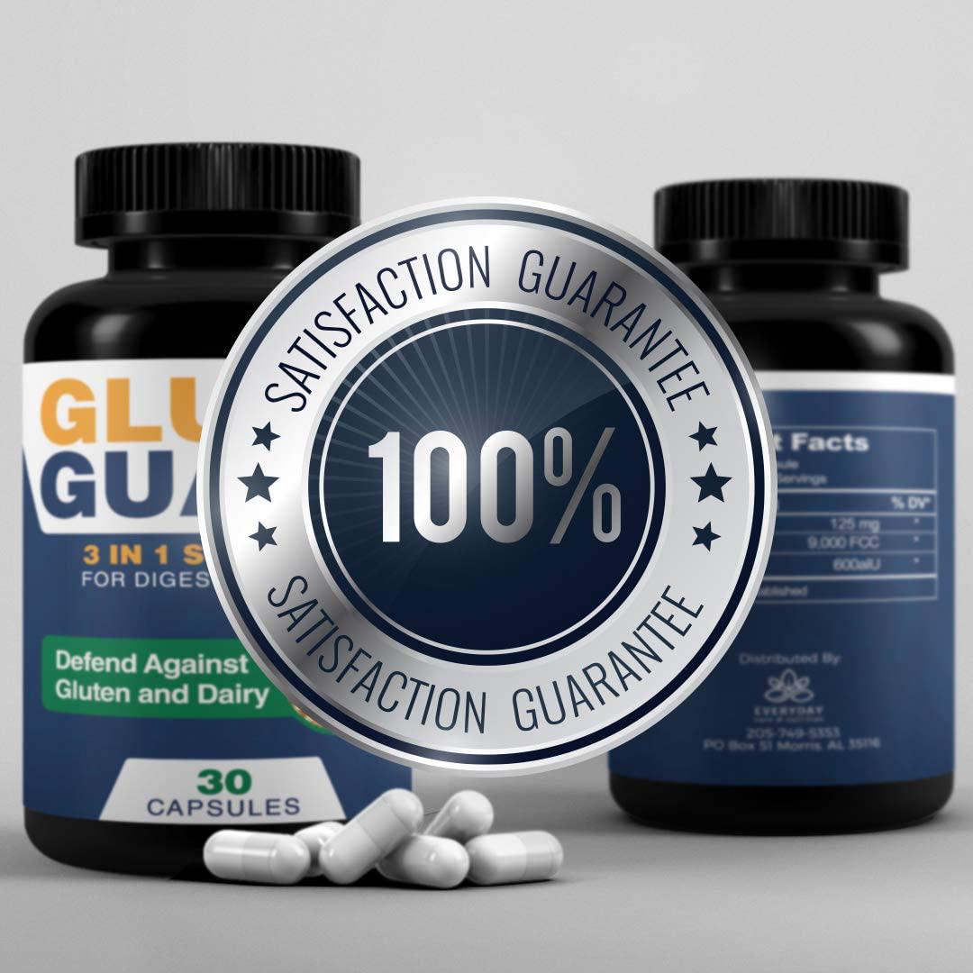 ECN Gluco Guard Nutrition Digestive Enzymes - Support for Common Digestive Sensitivities with Tolerase G 125 Mg and Lactase - 30 Capsules