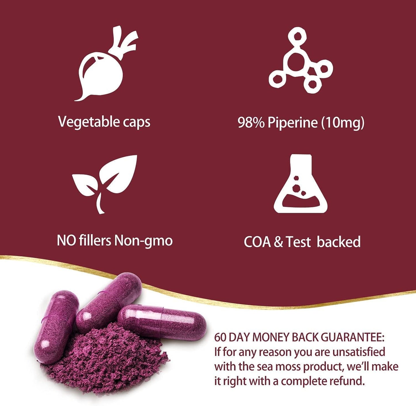 ECO-TASTE Beet Root Capsules – 20:1 Extract with Black Pepper, 120 Veggie Caps