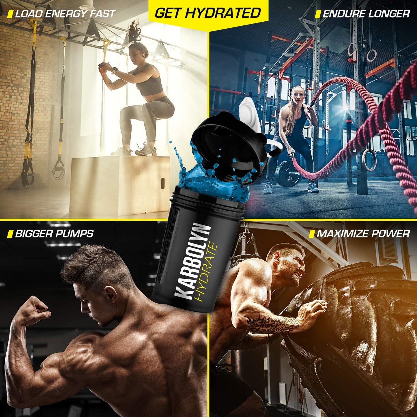 EFX Sports Karbolyn Hydrate | Sugar-Free Sports Drink | Carbohydrate Supplement Powder + Electrolytes | Carb Load, Energize, Improve and Recover Faster | Easy to Mix | Lemon Lime (4 LB 1.5 OZ)