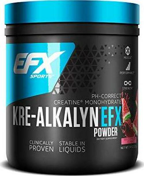EFX Sports Kre-Alkalyn Powder | PH-Correct Creatine Monohydrate | Multi-Patented Formula, Gain Strength, Build Muscle and Enhance Performance | Watermelon Gummy - 210 Grams / 116 Servings