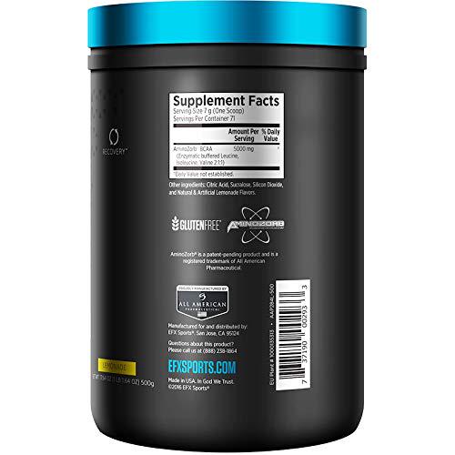 EFX Sports Training Ground BCAA Powder, Lemonade, 500 Gram