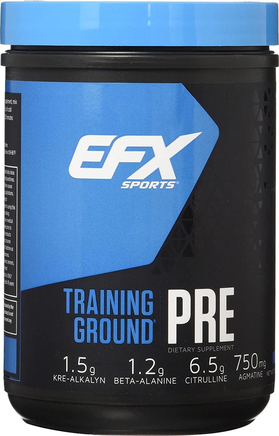 EFX Sports Training Ground PRE Pre-Workout, Blueberry, 500g