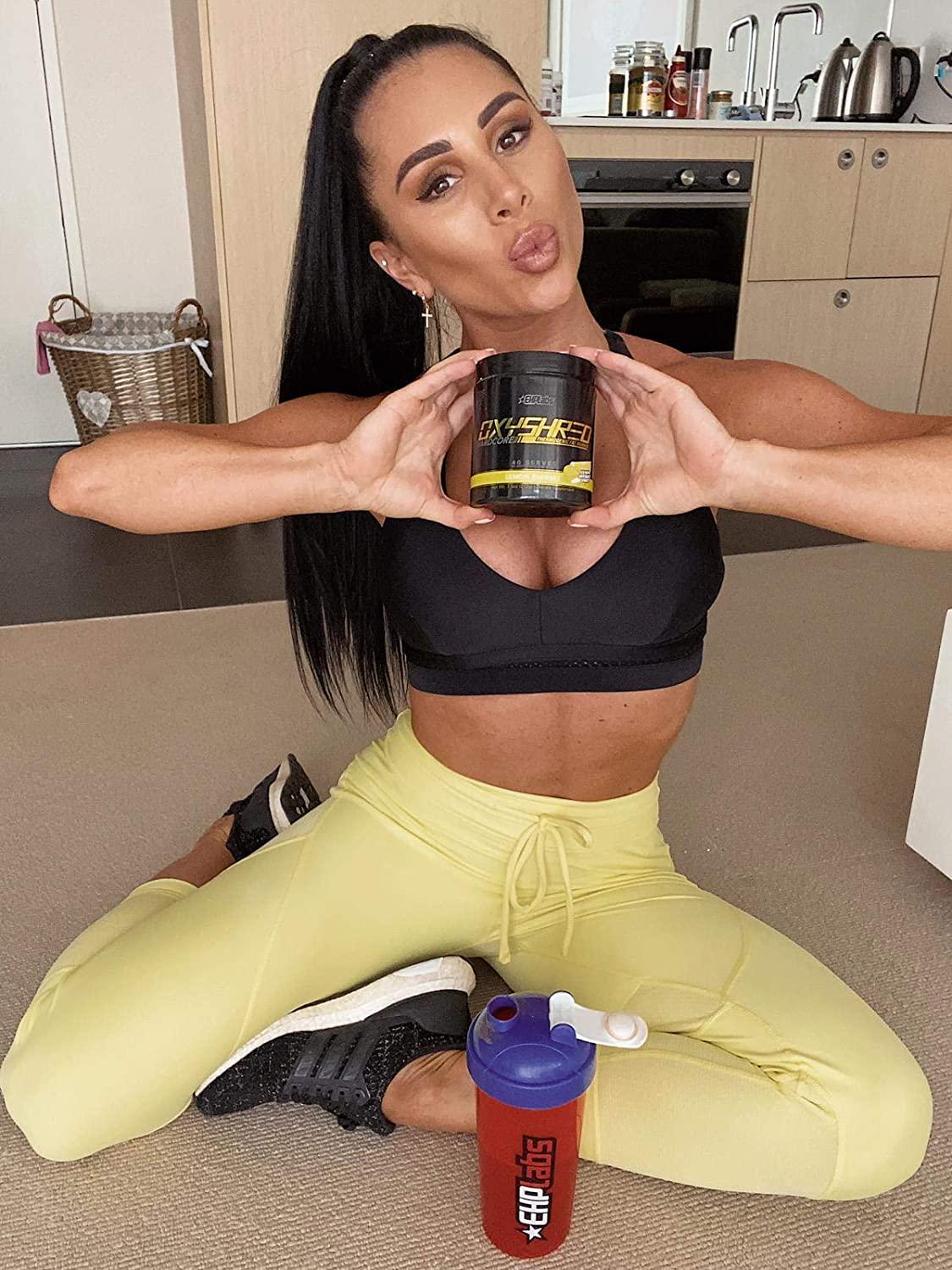 EHPlabs OxyShred Hardcore Thermogenic Fat Burner (Energy and Focus) - 40 Servings, Lemon Sherbet