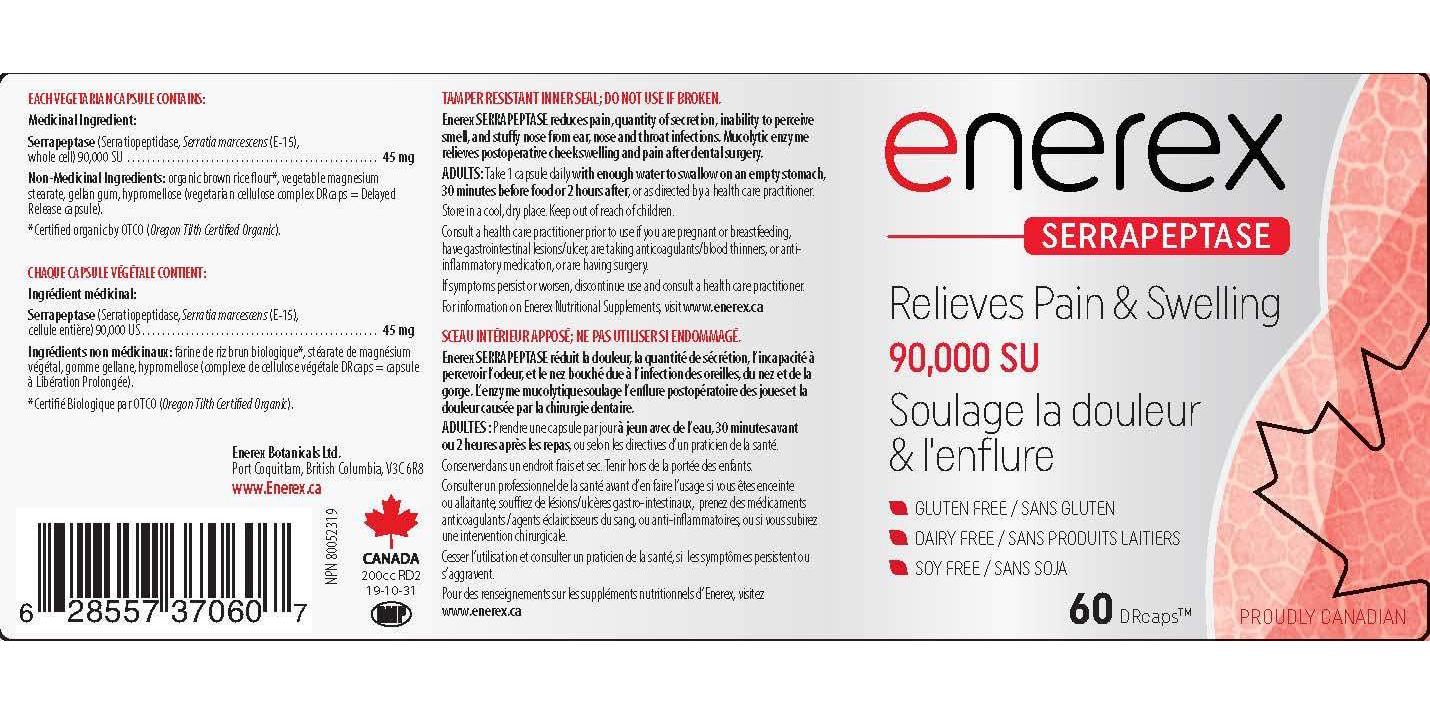 ENEREX Serrapeptase 90K Iu, 60 CT