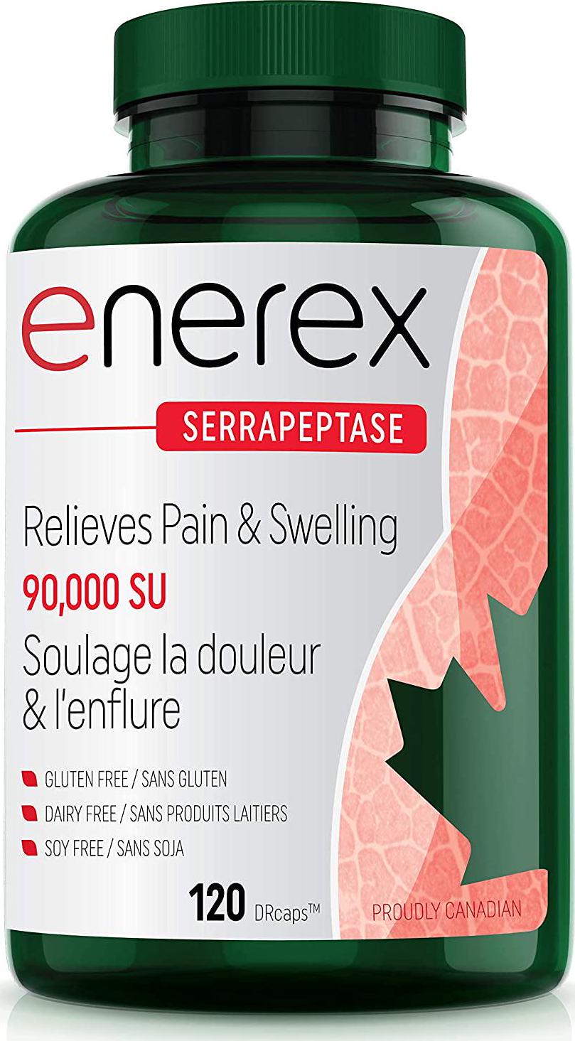 ENEREX Serrapeptase 90,000 SU - Pain and Inflammation Enzyme (90,000 SU, 120)