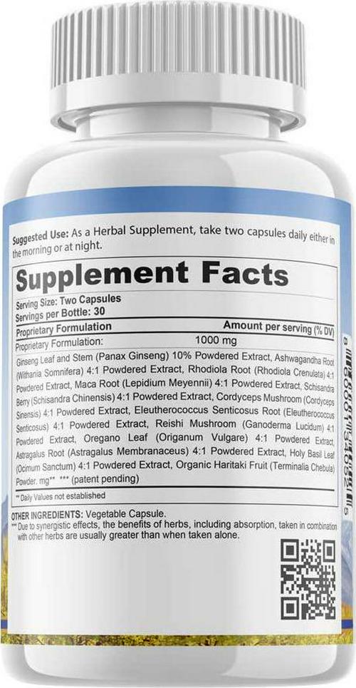 ENERFORT from Hunza Valley for Boosting Energy. 12 Super Herbs from The Garden of Eden, Where People Live to Over 100 Years. All Natural and Vegetarian. Made in USA by Live 100Plus