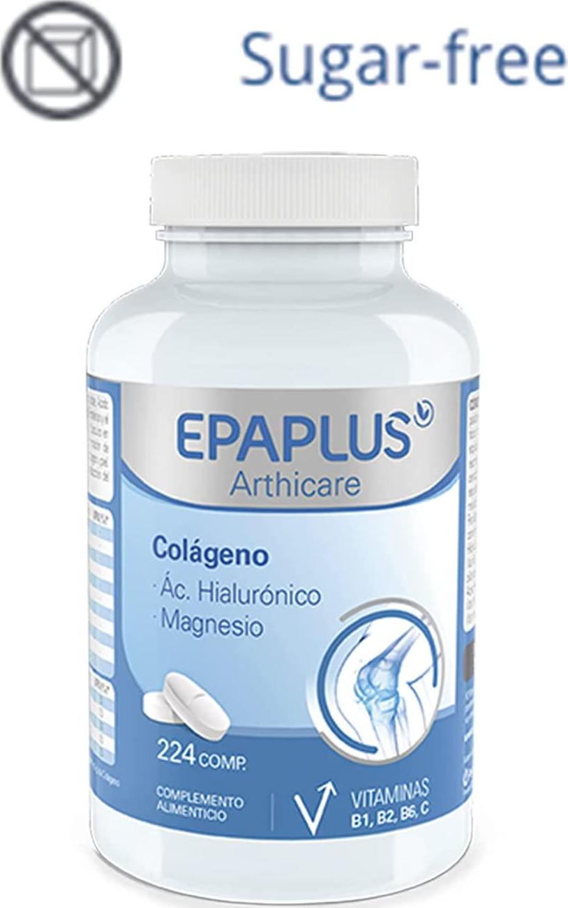 EPAPLUS ARTHICARE Collagen + Hyaluronic + Magnesium 224 Tablets - Health Care - Nutritious Supplement - Helps The Function of Bones and Muscles - Helps with Tiredness and Fatigue - with Vitamins