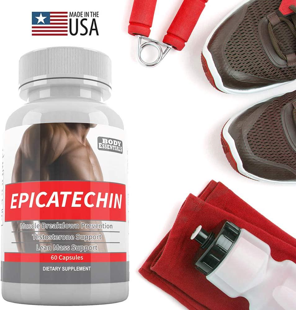 EPICATECHIN - 60 Capsules 300mg Per Serving by Body Essentials Maximize Muscle Growth Increase Protein Synthesis, Gains, Lean Muscle Increase Strength and Decrease Body Fat