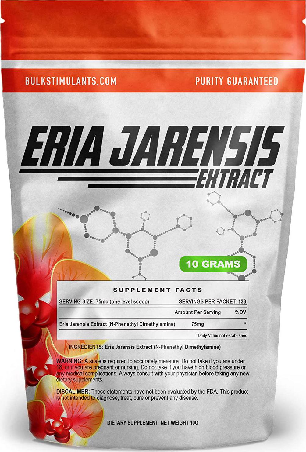 ERIA JARENSIS Extract - Bulk Powder 10 Grams 133 Servings - New Pea Supplement â New Stimulant and NOOTROPIC â Increase Focus Energy Cognitive Performance - Scoop Included