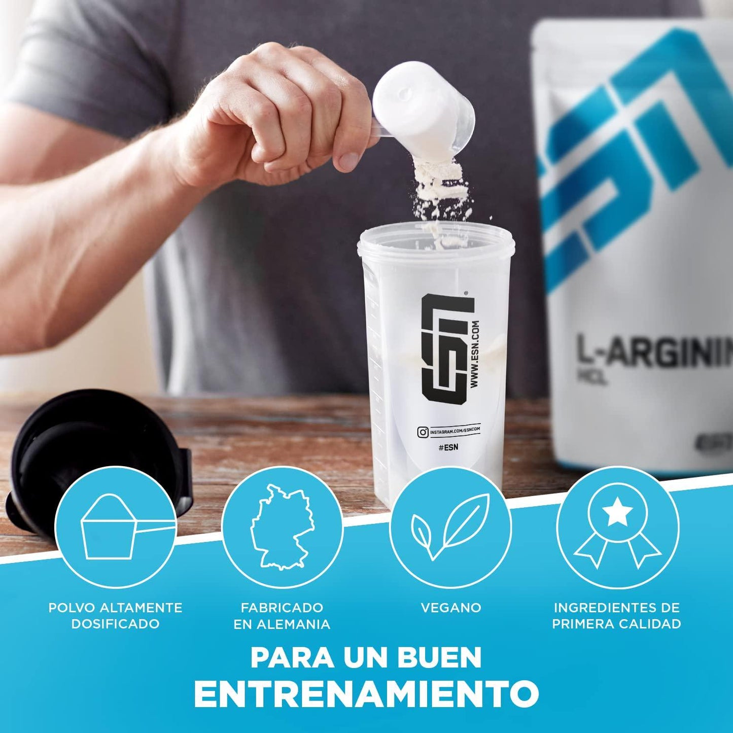 ESN L-Arginine Hcl Supplement, 500 g, Standard