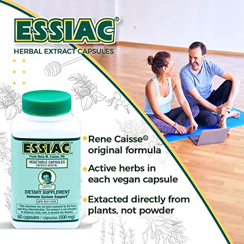 ESSIAC All-Natural Herbal Extract Capsules 60 capsules | Powerful Antioxidant Blend to Help Promote Overall Health and Well-being | Original Formula since 1922