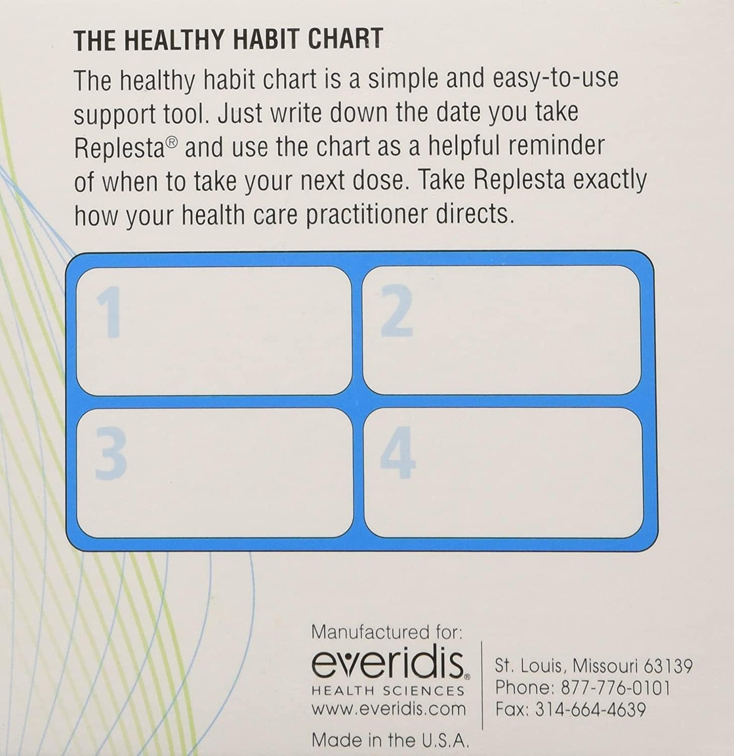 EVERIDIS HEALTH SCIENCES Replesta Tabs Chewable Wafers, 2 Count