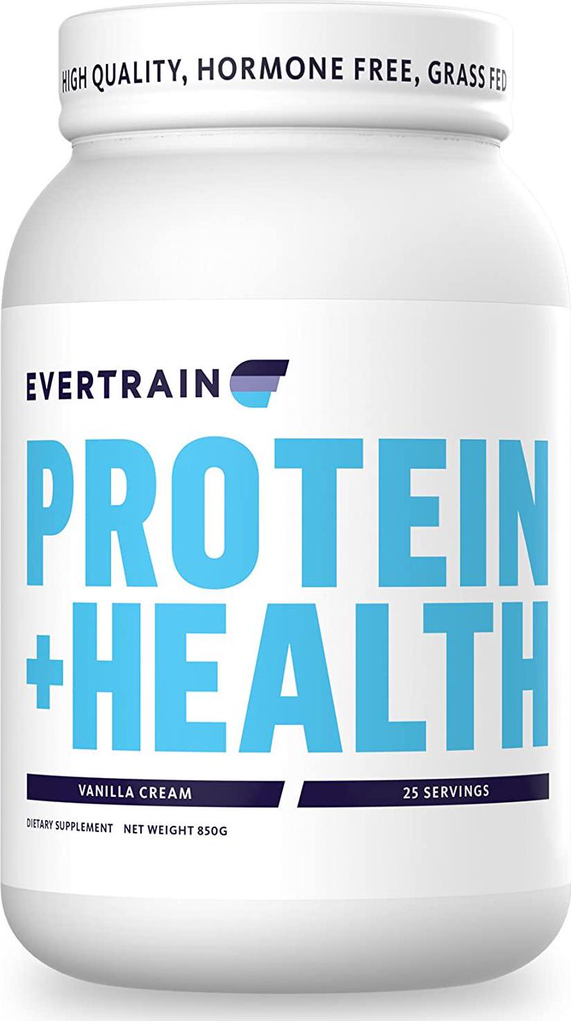 EVERTRAIN PROTEIN + HEALTH Whey Protein Powder - Recovery and Immune Boosting Supplement With Digestive Enzymes - 25 Servings - Vanilla Cream