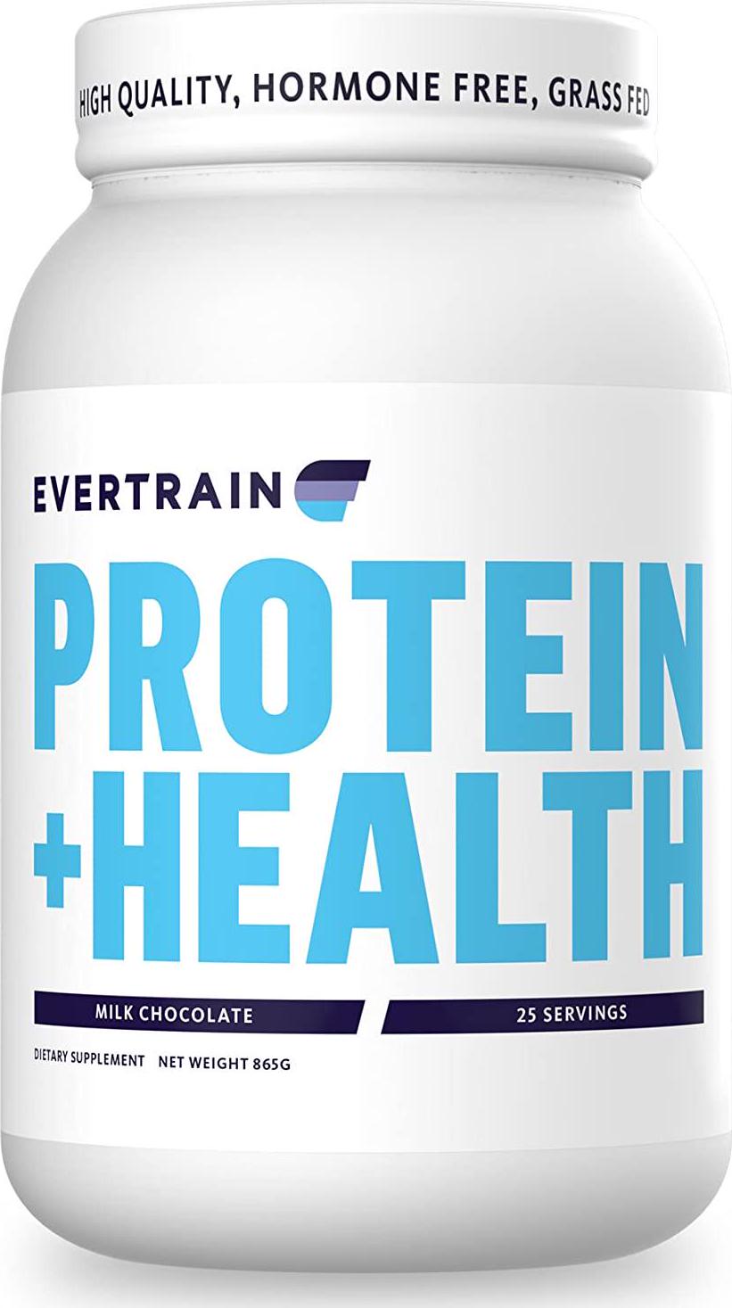 EVERTRAIN Protein + Health Whey Protein Powder - Recovery and Immune Boosting Supplement with Digestive Enzymes - 25 Servings - Milk Chocolate