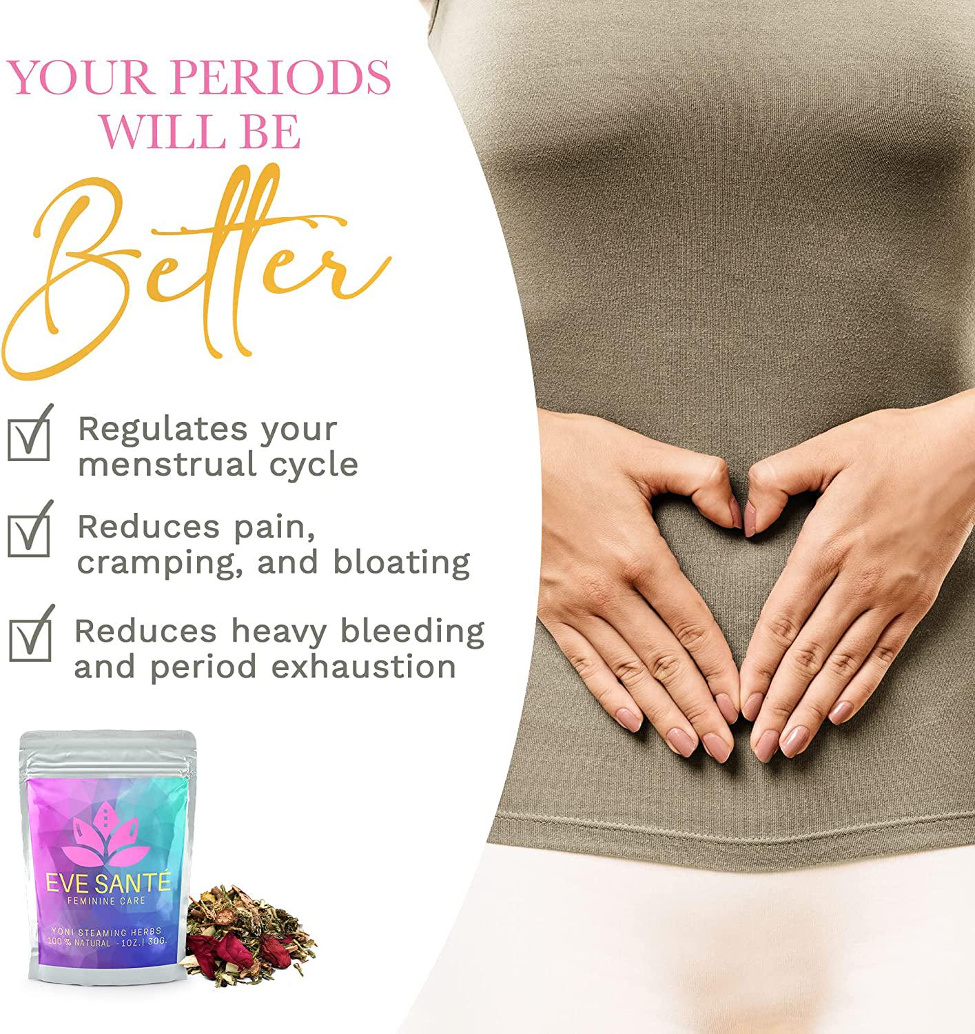 EVE SANTE Yoni Steam Kit - V Steam at Home Kit Includes Pink Yoni Steam Seat for Toilet and 2oz. Yoni Steam Herbs for Cleansing and Tightening - Use Vaginial Steaming Kit for Vaginal Detox.