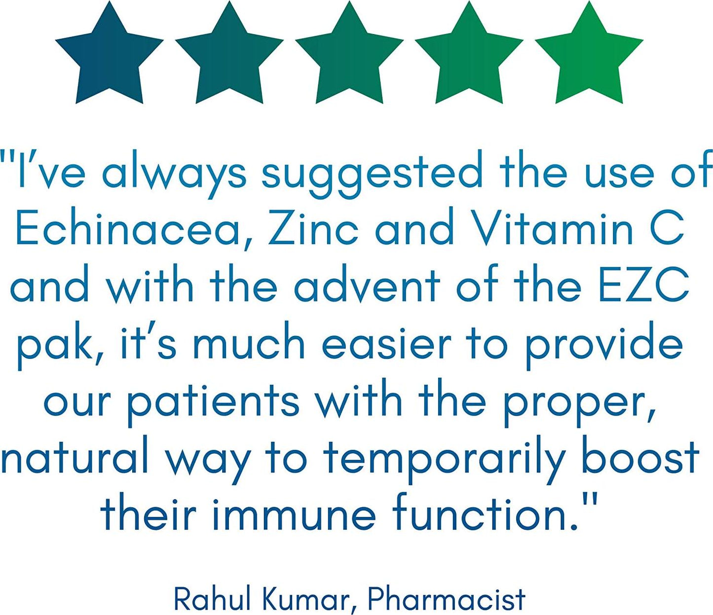 EZC Active Pak Immune System Booster (Single Pack) - Echinacea, Zinc, and Vitamin C, Gluten-Free Vegetarian On-The-Go Immune Support Pack