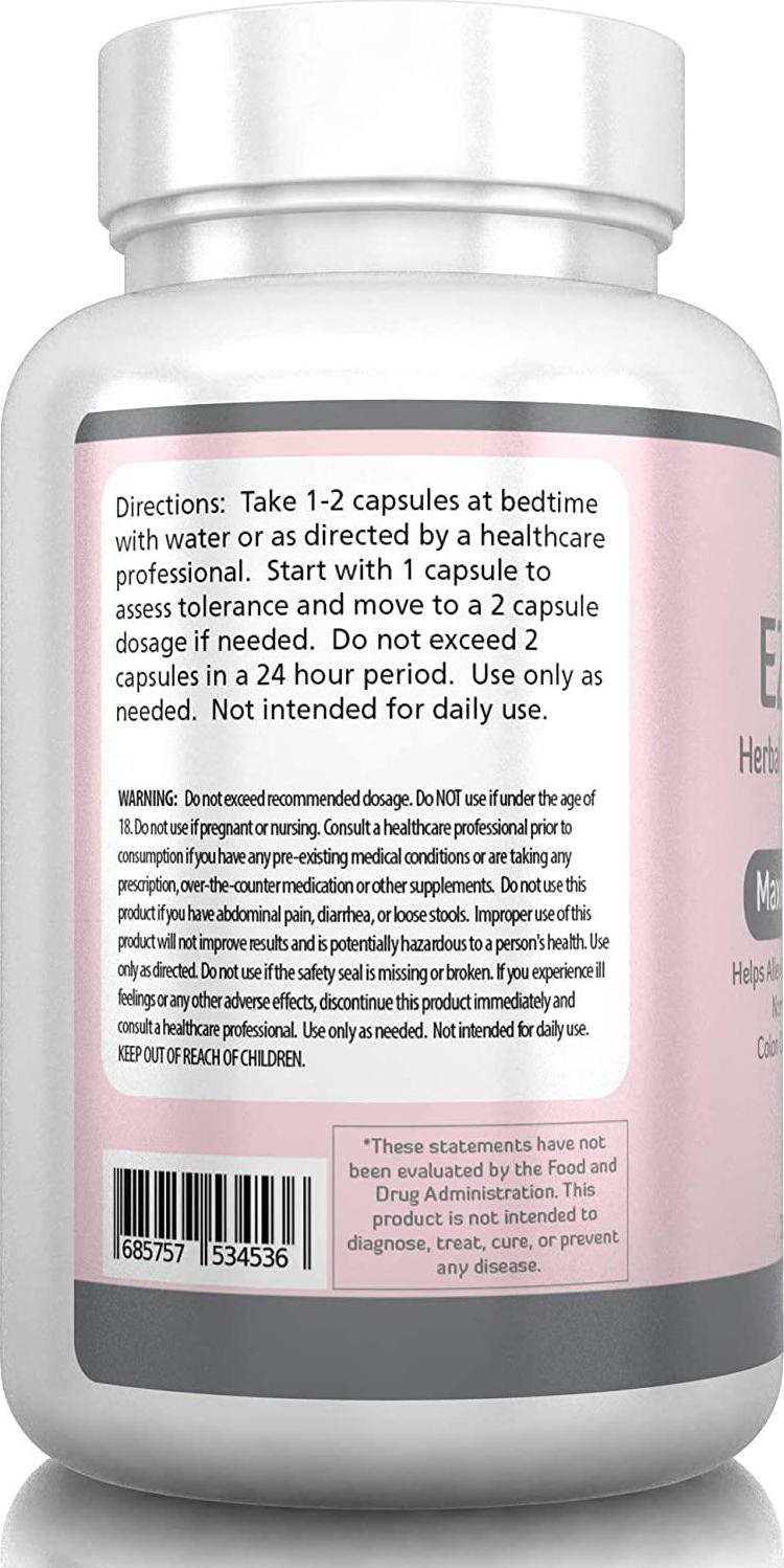 EZ Move Constipation Relief, Cleanse for Weight Loss Support, Detox and Colon Cleanse, Cascara Sagrada, Senna Leaf, All Natural 60 Capsules