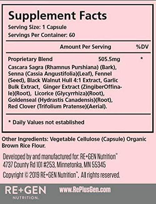 EZ Move Constipation Relief, Cleanse for Weight Loss Support, Detox and Colon Cleanse, Cascara Sagrada, Senna Leaf, All Natural 60 Capsules