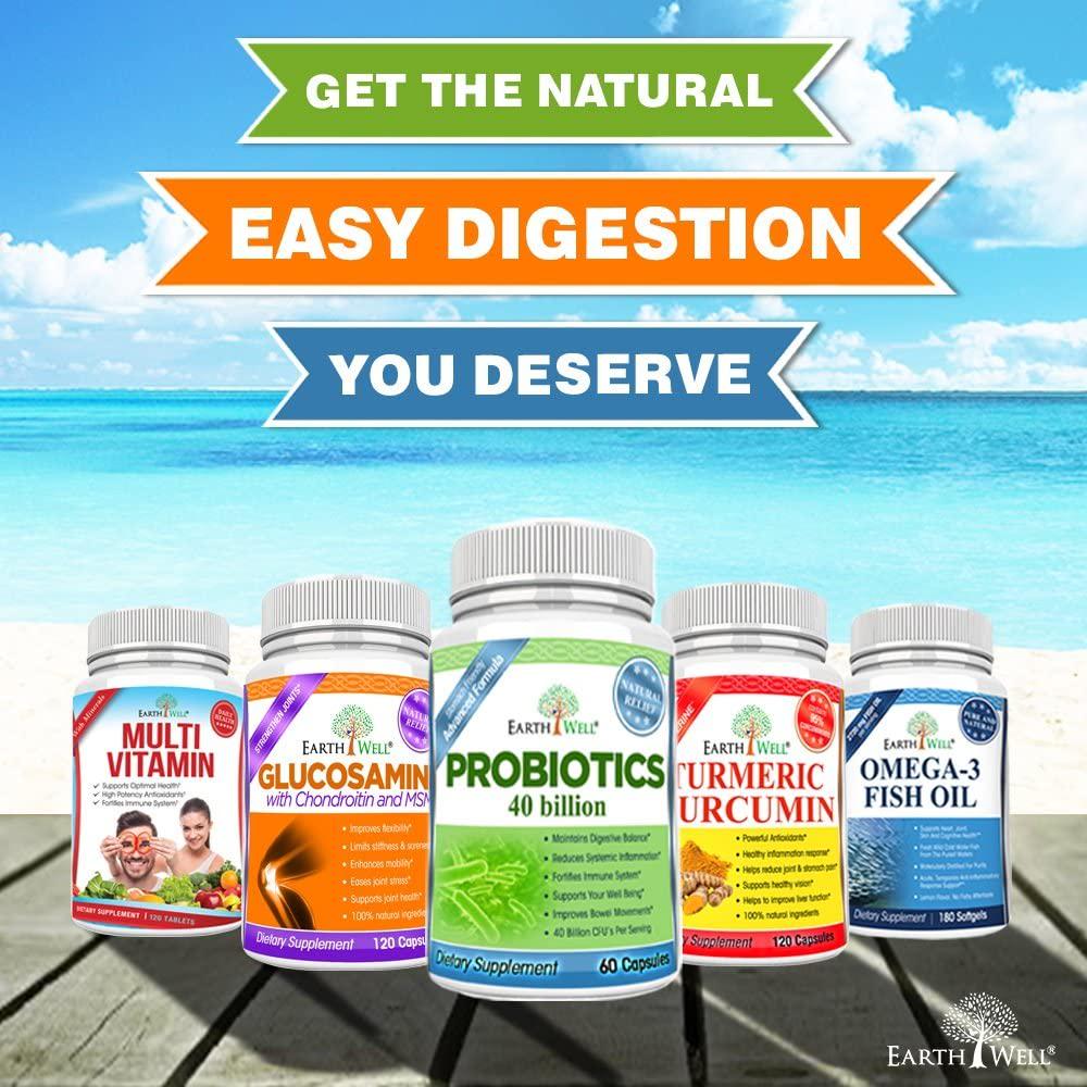 EarthWell 40 billion Probiotic Supplement for Women, Men and Children (60 Capsules)