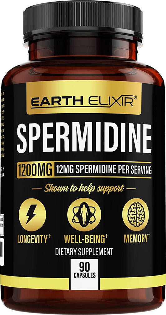 Earth Elixir idine 1200mg (90 Capsules) 3 Month Supply Wheat Germ Extract Zero Fillers - Gluten Free - Non-GMO Vegan Capsules idine Supplements