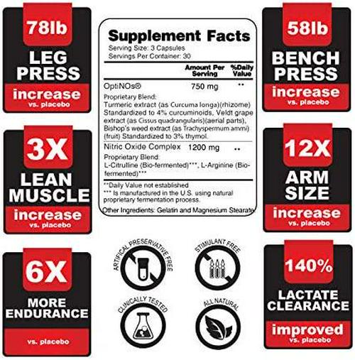 Earth's Creation Optinos Nitric Oxide Booster 90 Caps