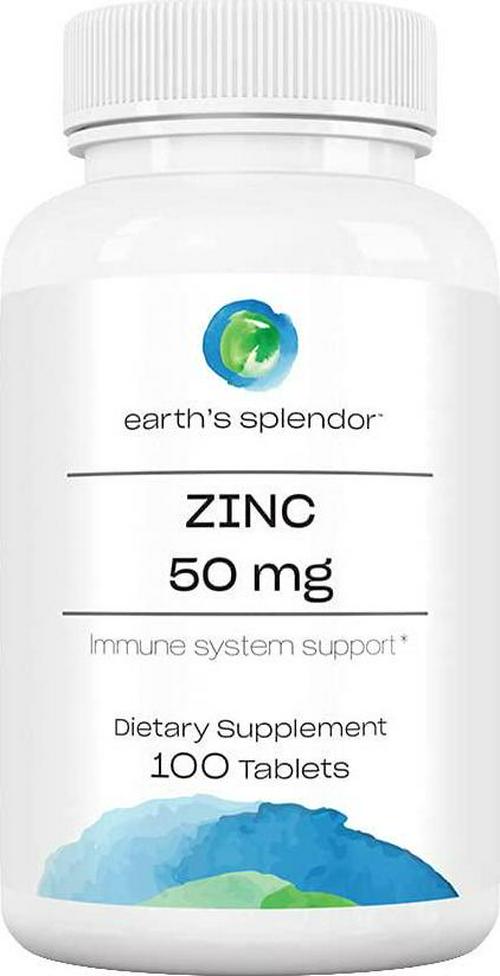 Earth's Splendor Zinc 50 Mg, White