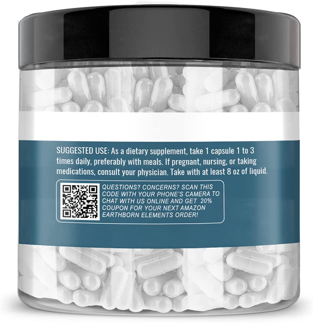 Earthborn Elements (200 Capsules) L-Ornithine HCl, Amino Acid, Protein Synthesis
