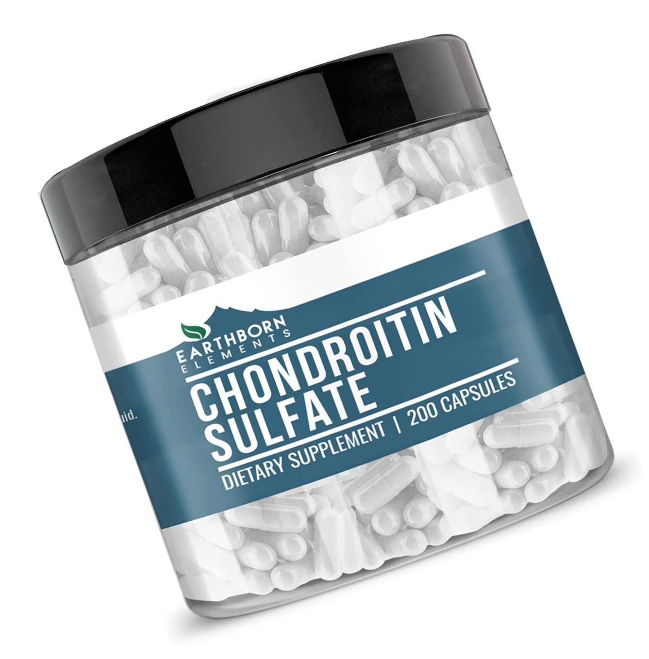 Earthborn Elements Chondroitin Sulfate (200 Capsules) Cartilage Building Block, Pure and Undiluted