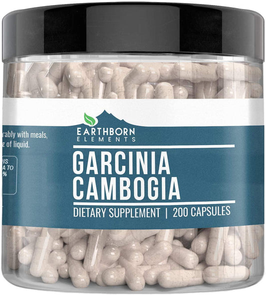 Earthborn Elements Garcinia Cambogia 200 Capsules, Pure and Undiluted, No Additives