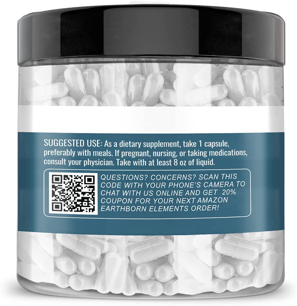 Earthborn Elements L-Proline (200 Capsules) Collagen Supplement, Lab Verified