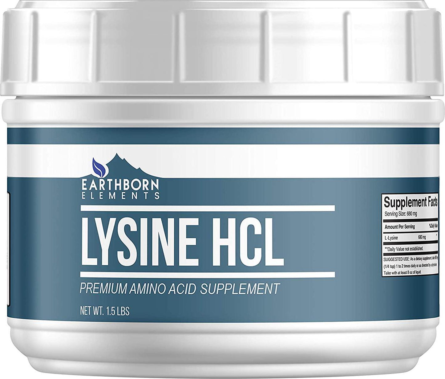 Earthborn Elements Lysine HCL Powder (1.5 lb), Always Pure, No Fillers Or Additives