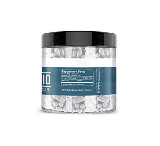Earthborn Elements Malic Acid, 200 Capsules, Pure and Undiluted, No Additives
