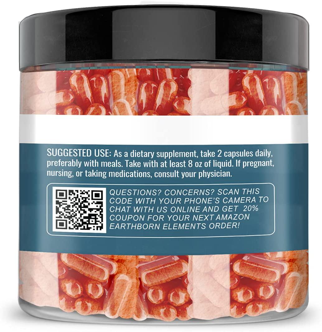 Earthborn Elements Rose Hips (200 Capsules) Antioxidants, Polyphenols, Anthocyanins