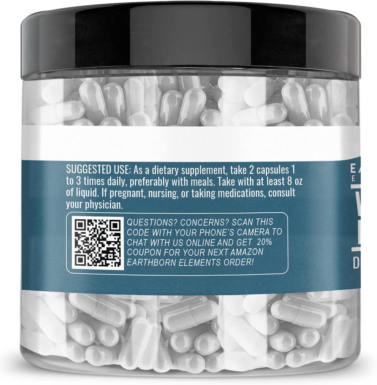 Earthborn Elements White Kidney Bean Extract 200 Capsules, Pure and Undiluted, No Additives