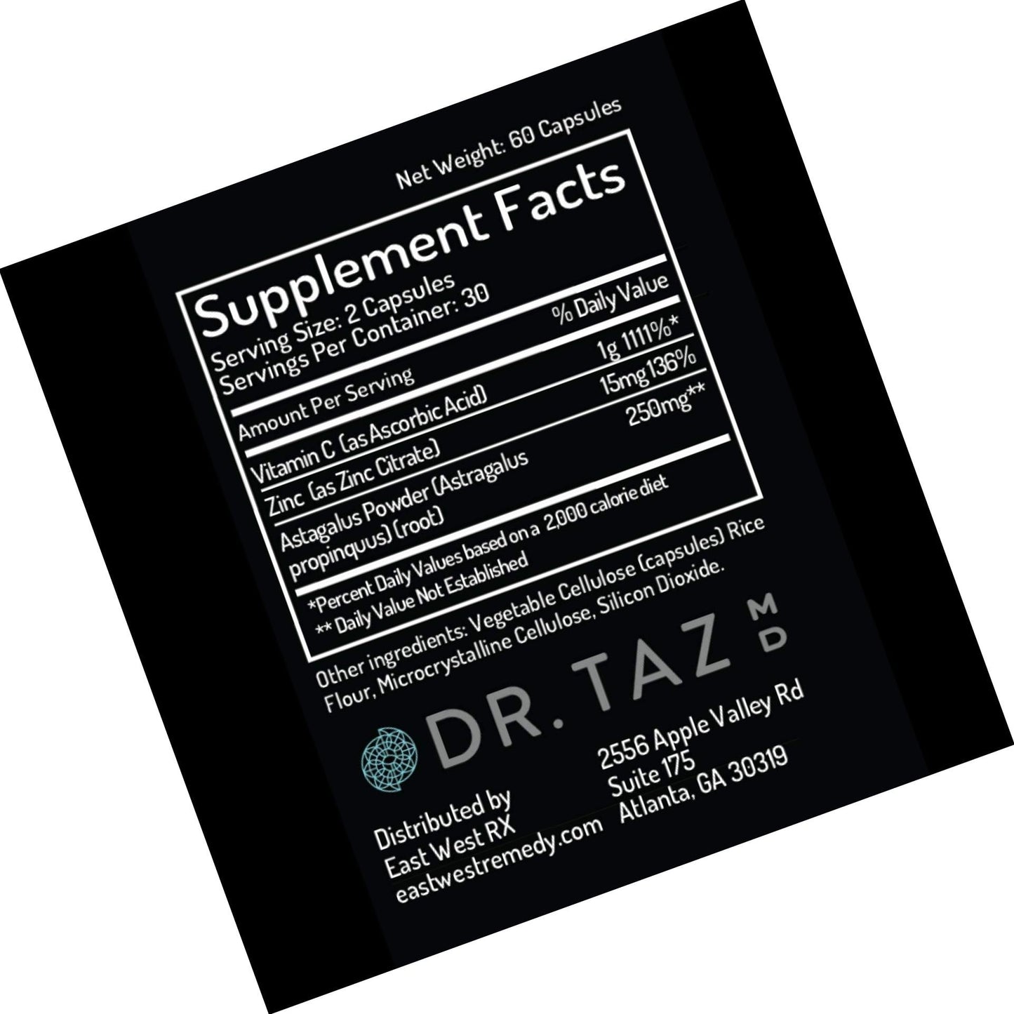 EastWest The Defender - Immune Support Featuring Vitamin C, Zinc and Astragalus- 30 Servings