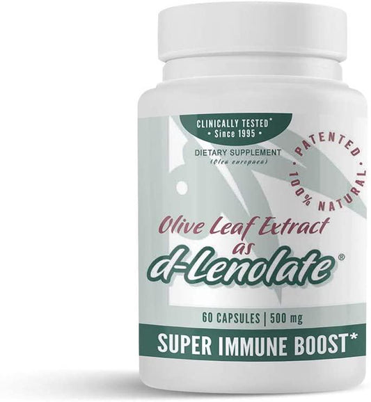 East Park Olive Leaf Extract (OLE) Super Strength d-Lenolate 500mg | 18% or More Oleuropein Immune System Booster | 60 Vegetarian Capsules (Non-GMO)