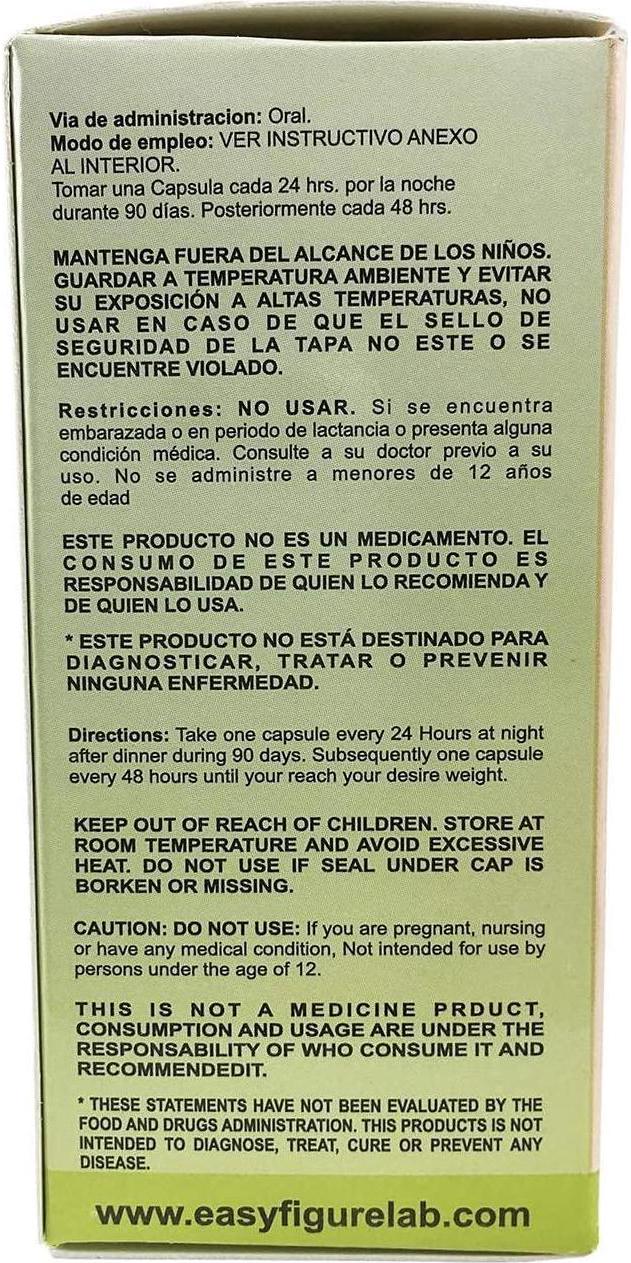 Easy Figure Forte 100% Natural 60 Pills the Original FAT Burner