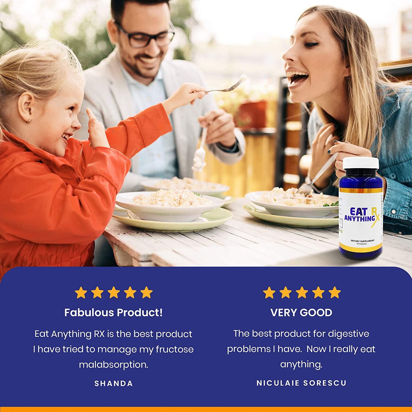 Eat Anything Rx Digestive Enzymes, Fructose Malabsorption Aid, More- Prebiotics, Probiotics and Xylose Isomerase -Digestion and Lactose Absorption -May Help Bloating, Gas Relief, IBS and Leaky Gut (60)