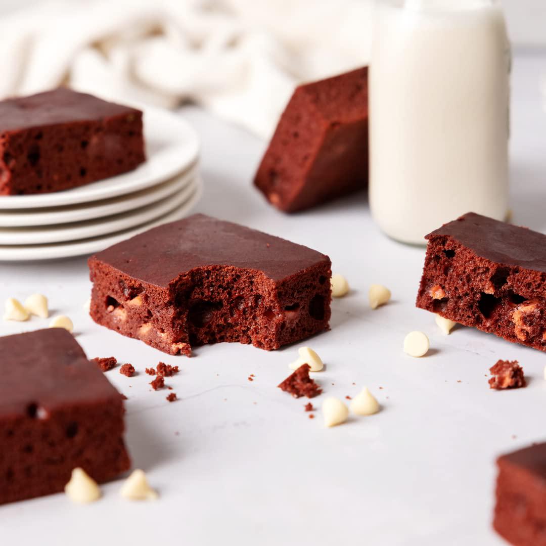 Eat Me Guilt Free Red Velvet Protein-Packed Brownie - 14G Protein, Low Carb, Keto-Friendly, Low Sugar, NON GMO, No preservatives, Low Calorie Snack or Dessert | 12 Count