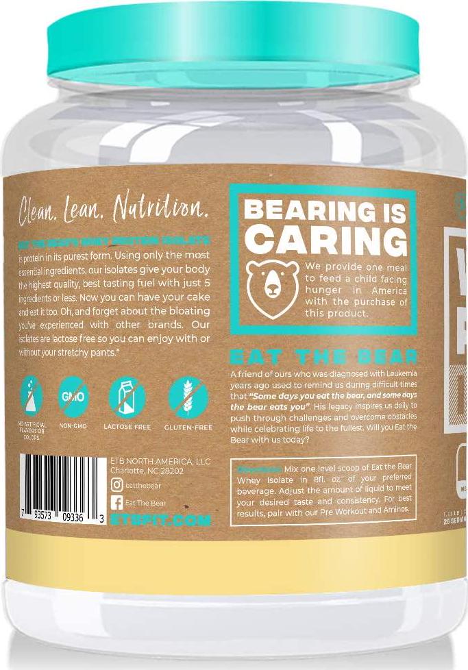Eat The Bear, Bare Isolate Vanilla 2lbs