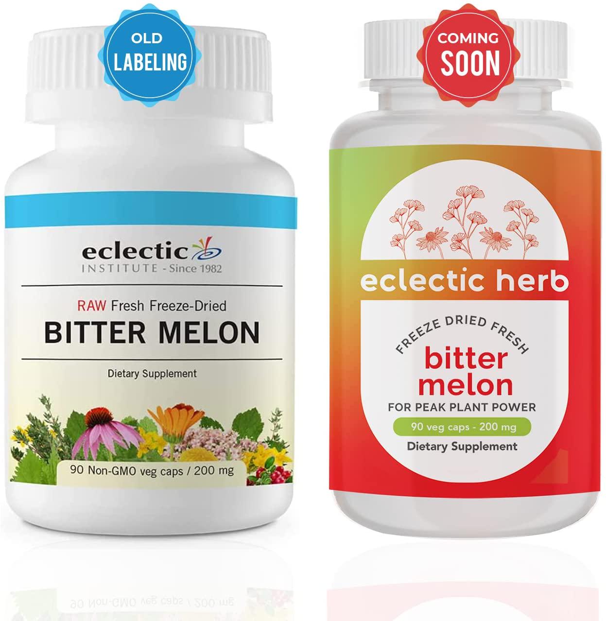 Eclectic Institute Raw Freeze-Dried Non-GMO Bitter Melon | Blood Sugar Support | 90 CT