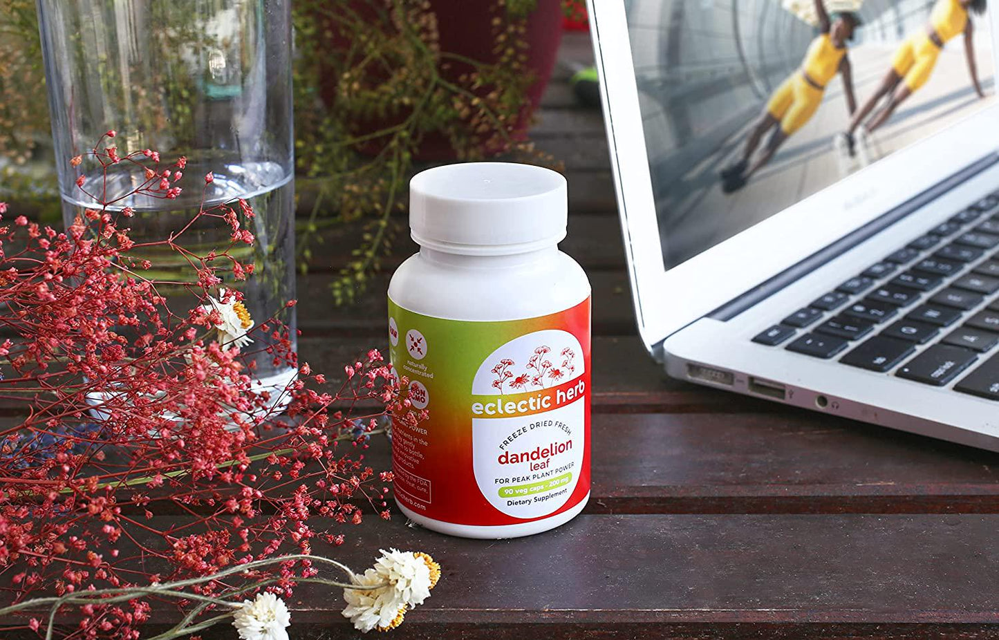 Eclectic Institute Raw Freeze-Dried Dandelion Leaf | Organic Supplement to Support Cleansing and Digestive Function | 90 CT (200 mg)