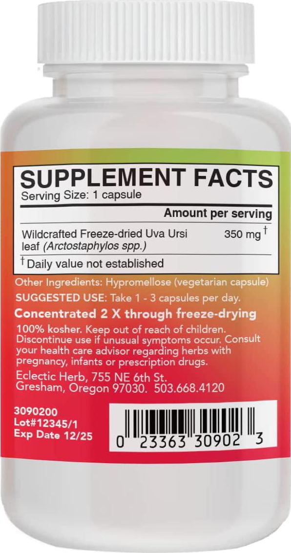 Eclectic Institute Uva Ursi 350 mg 90 Non-GMO Veggie Caps