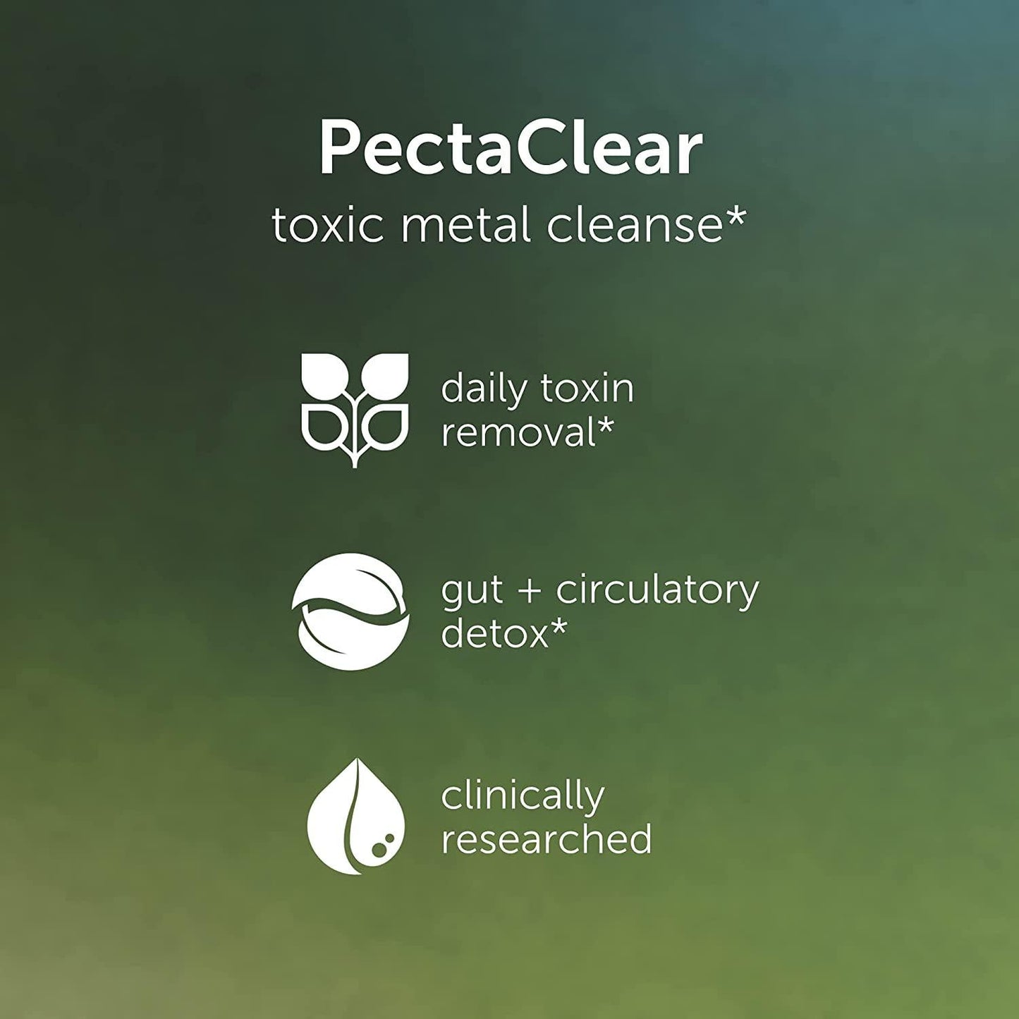 EcoNugenics PectaClear Healthy Detoxification Supplement with Modified Citrus Pectin and Alginate - Provides Safe and Natural Support Against Environmental Toxins and Pollutants (60 Capsules)