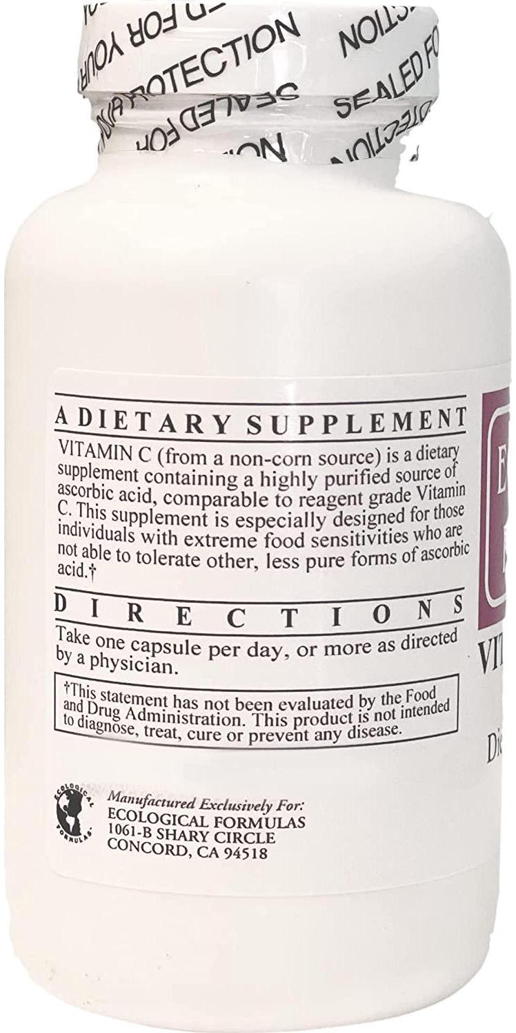 Ecological Formulas Vitamin C from Tapioca for Sensitive Stomachs Super Convenient 3-Pack