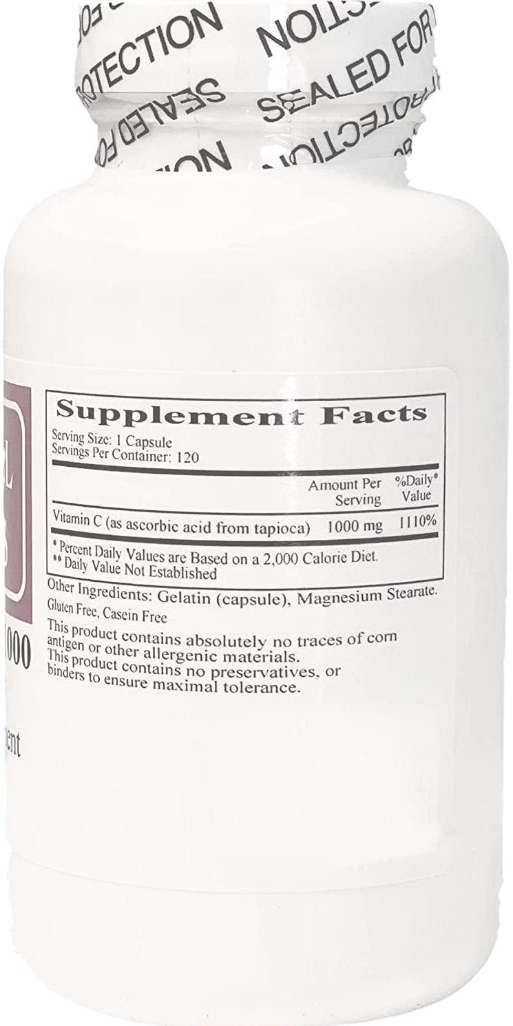 Ecological Formulas Vitamin C from Tapioca for Sensitive Stomachs Super Convenient 3-Pack