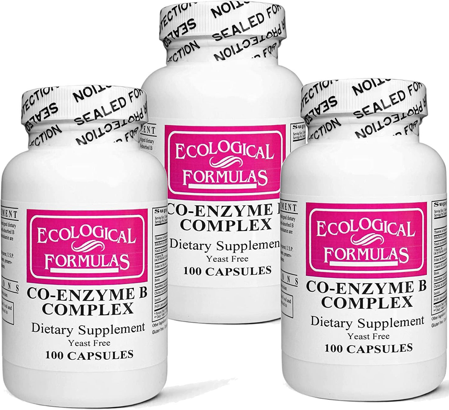 Ecological Formulas Co-Enzyme B Complex Complete Vitamin B Supplement Super Convenient 3-Pack
