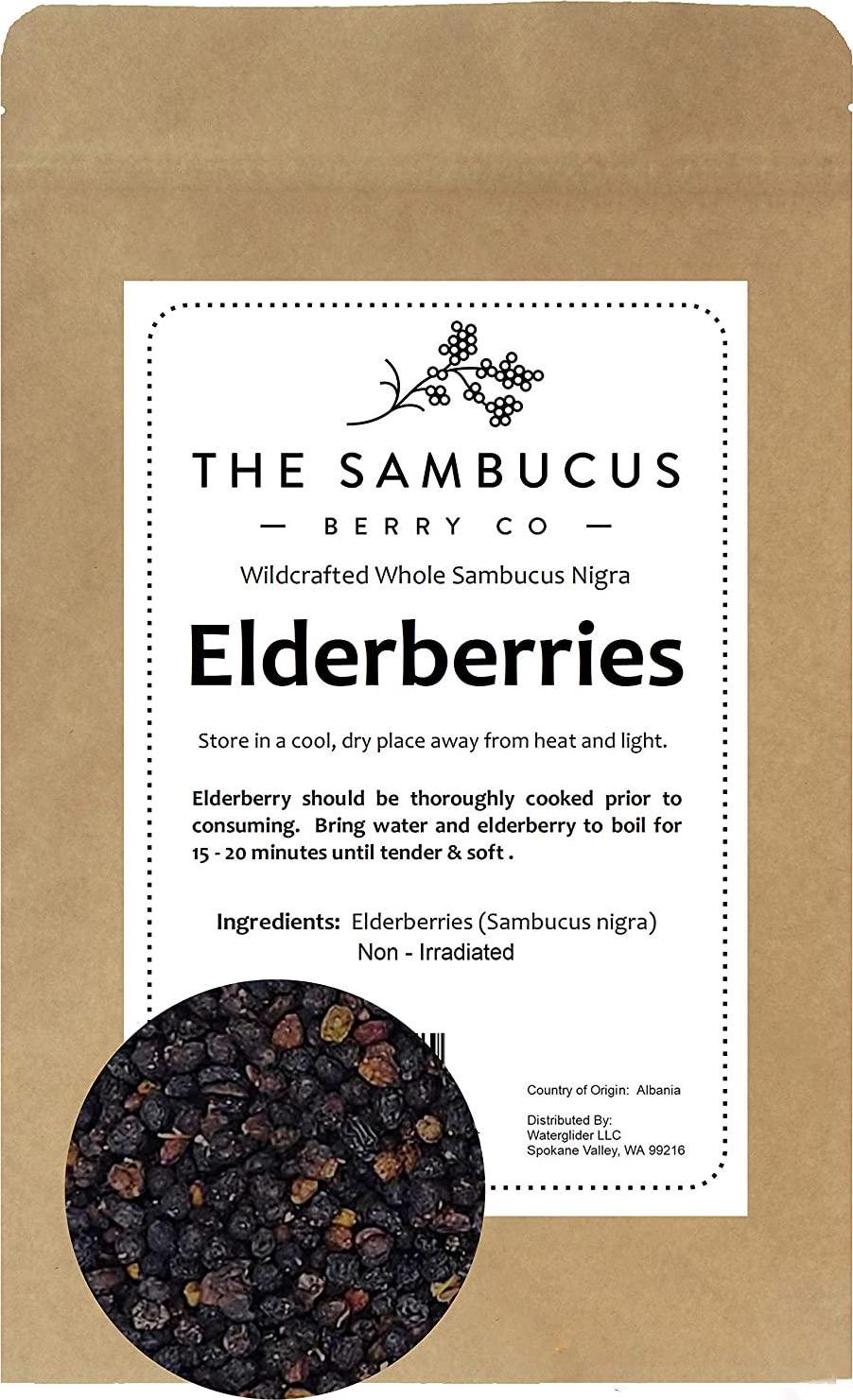 Elder Berry, Elderberry Whole, Dried Wild-Harvest