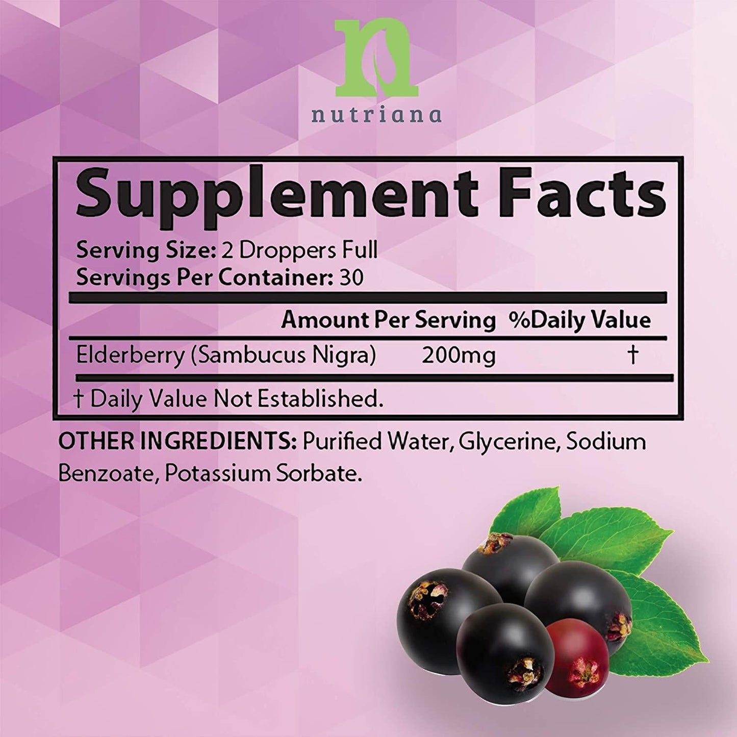 Elderberry Extract Syrup for Adults - Elderberry Extract Liquid Drops for Immune Support - Liquid Elderberry Easy Absorption - 2oz Elderberry Tincture 60ml